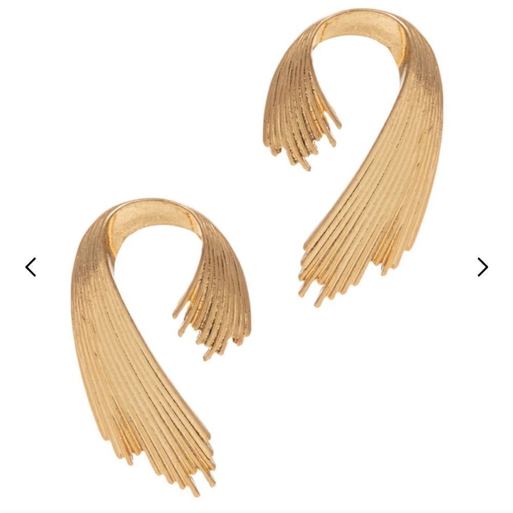 Textured geo dangle stud earrings N304